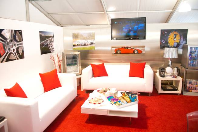 A view of the VIP lounge at Exotics Racing Las Vegas, Thursday Oct. 15, 2012.